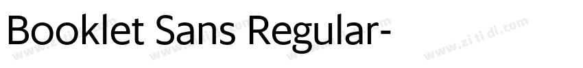Booklet Sans Regular字体转换